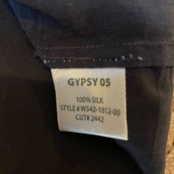 Gypsy 05 silk tie dye long sleeve top. Size L - Picture 9 of 10